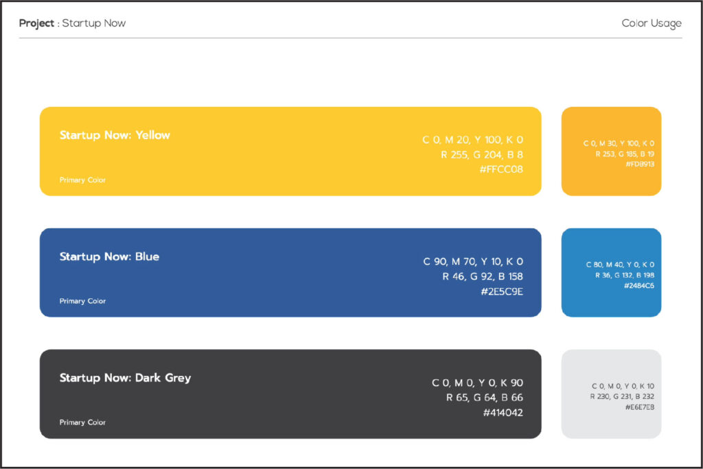 STARTUP NOW---Brand CI---Brand Design---color
